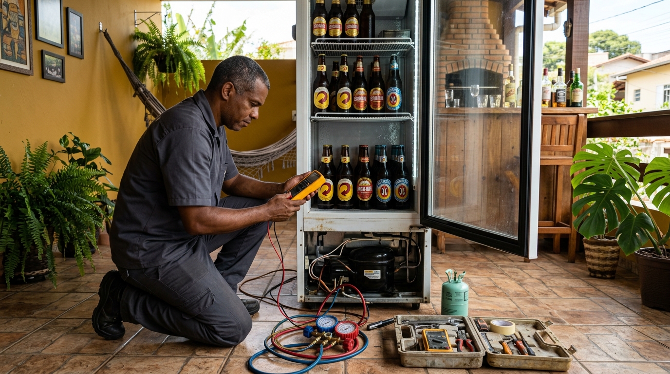 Conserto de placa eletrônica de cervejeira em Praia Grande‑SP